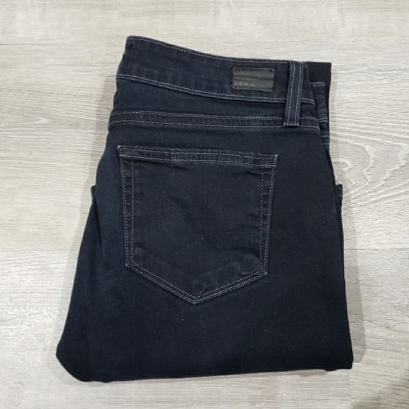 PAIGE Jeans Straight Leg Dark Wash Denim - Picture 2 of 3